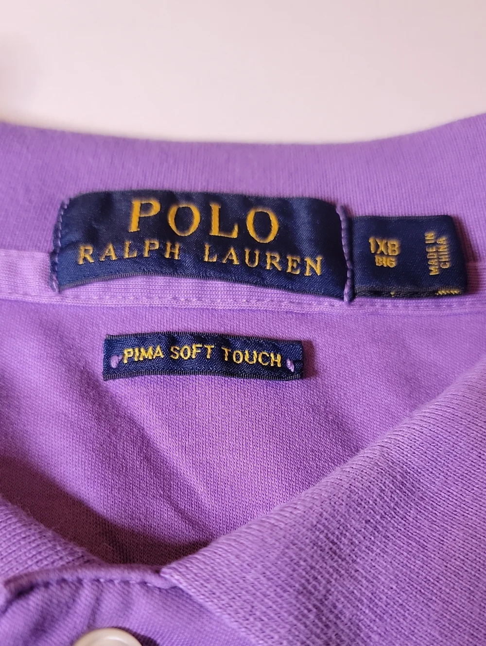Polo by Ralph Lauren Men’s Lavender Polo Shirt with Embroidered Pony